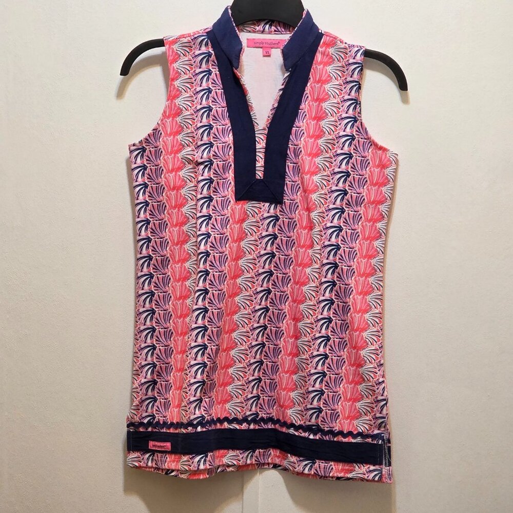 Simply Southern Seashell‎ Dress Pink Blue Orange White Youth YL